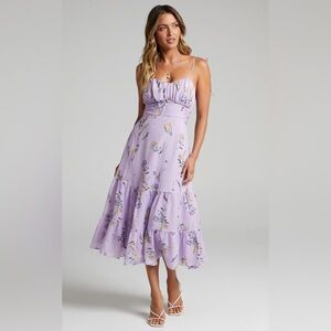 Showpo lavender MONACO MIDI DRESS